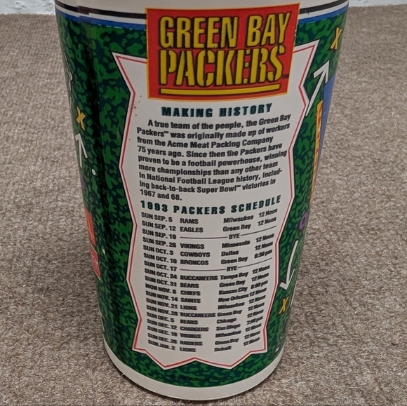 Vintage 1993 Green Bay Packers 75th Season Commemorative Cup Glass NFL Football - Picture 3 of 7